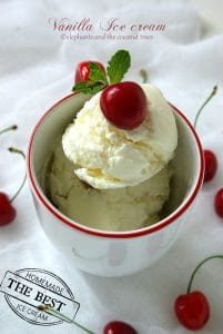 Easy homemade vanilla ice cream without machine