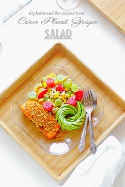 Corn, Pluot and Grape Salad