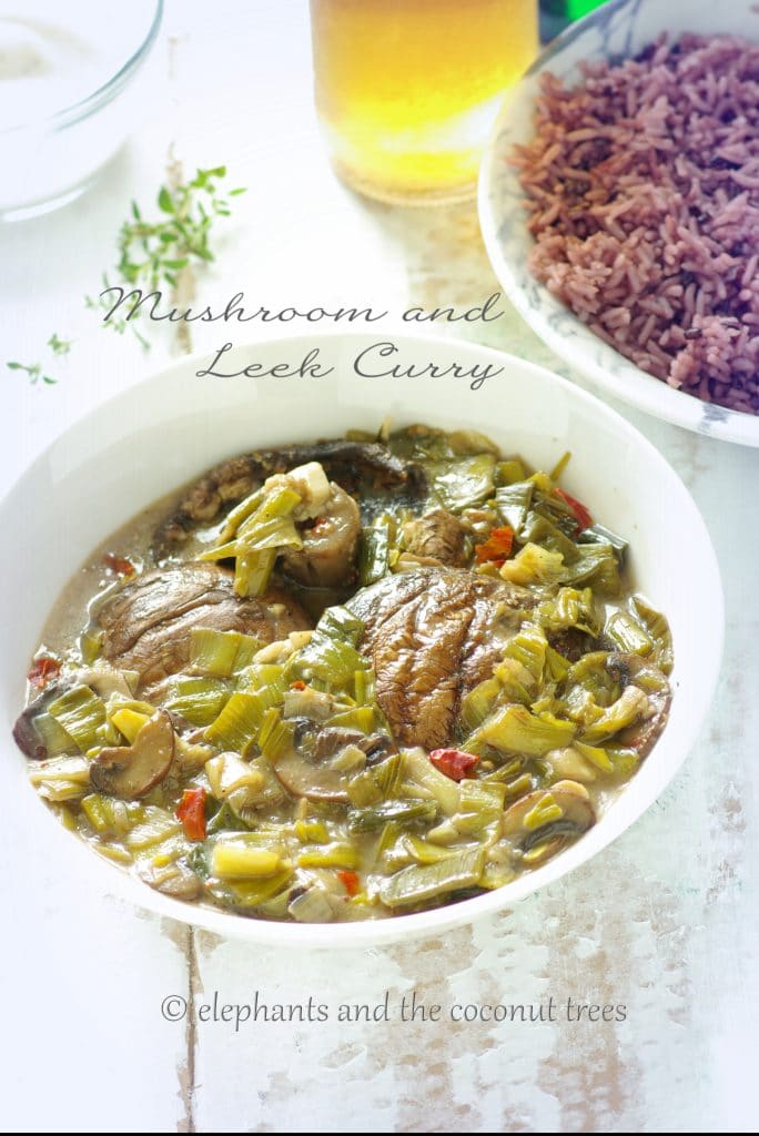 Leek n mushroom curry,Vegetable curry recipes