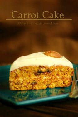 Carrot Cake with Coconut and Raisins