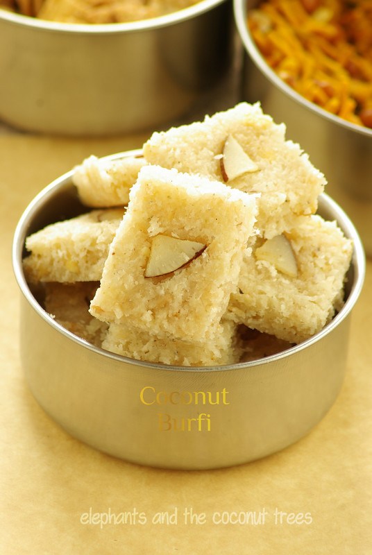 coconut burfi,Easy Diwali sweets