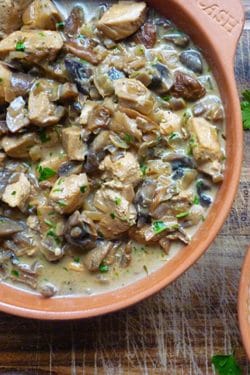 sherry chicken and mushroom casserole-recipe