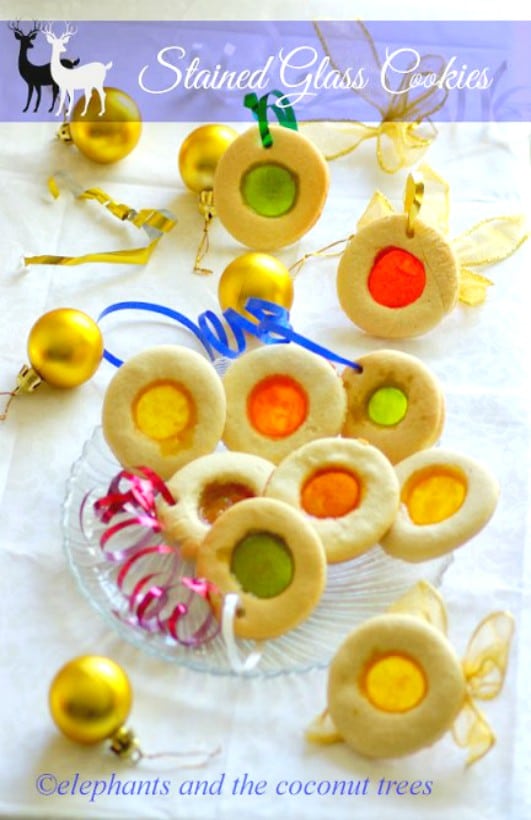 Stained glass cookies,Baked goods