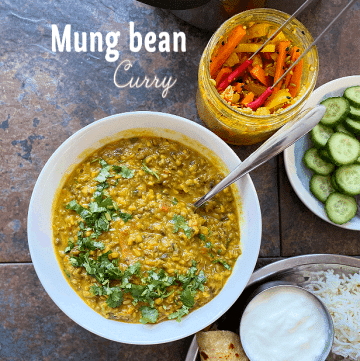 Mung bean curry- budget friendly recipes