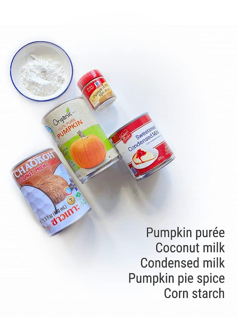 ingredients for making Pumpkin pie spread