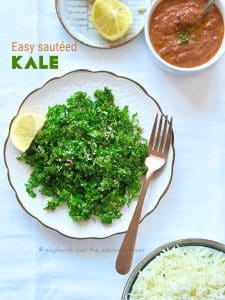 Easy sautéed kale, healthy side dish